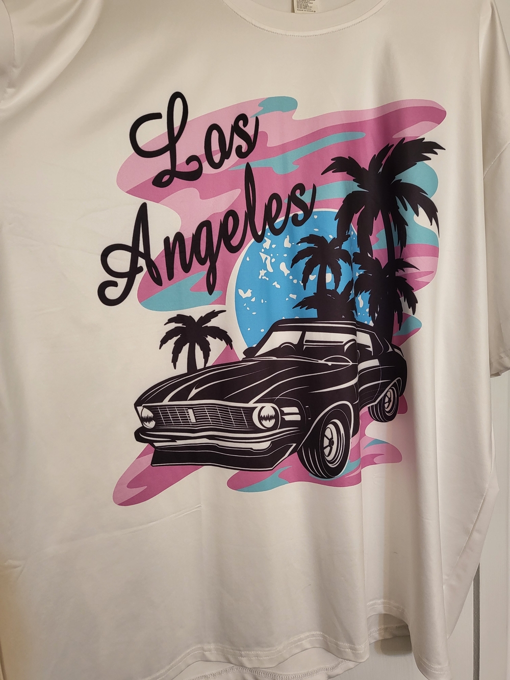 White XXL Polyester Blend Shirt